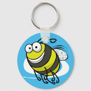 Porte-clés Abeille heureuse