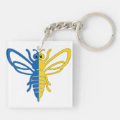 Porte-clés Abeille jaune et bleue (Dos)