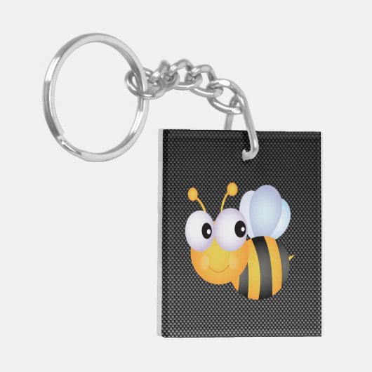 Porte-clés Abeille mignonne ; Lisse (Devant gauche)