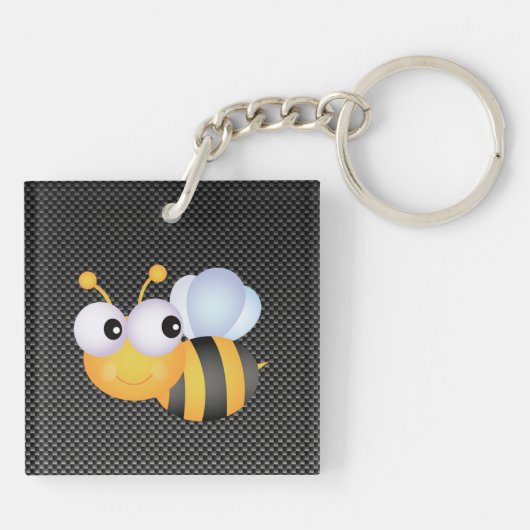 Porte-clés Abeille mignonne ; Lisse (Dos)