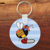 Porte-clés abeille ouvrière - bûcheron (Recto)