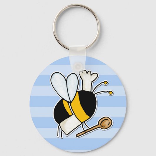 Porte-clés abeille ouvrière - chef (Recto)