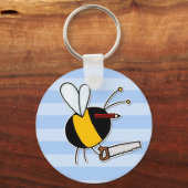 Porte-clés abeille ouvrière - menuisier (Recto)