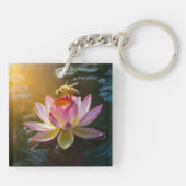 Porte-clés Abeille sur fleur de lotus (Dos)