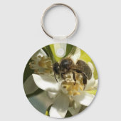Porte-clés abeille sur fleur d'orange (Verso)