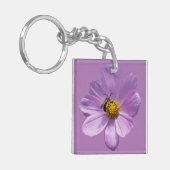Porte-clés Abeille sur fleur violette (Devant gauche)