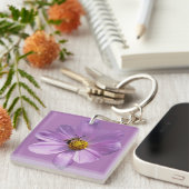Porte-clés Abeille sur fleur violette (Devant Droit)