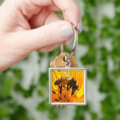 Porte-clés Abeille sur une fleur (main)