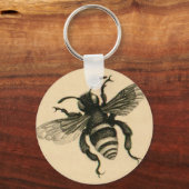 Porte-clés Abeille vintage occupée (Recto)