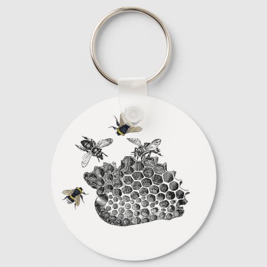Porte-clés Abeilles vintages (Recto)