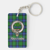 Porte-clés Abercrombie Clan Badge/Tartan Rectangle (Dos)