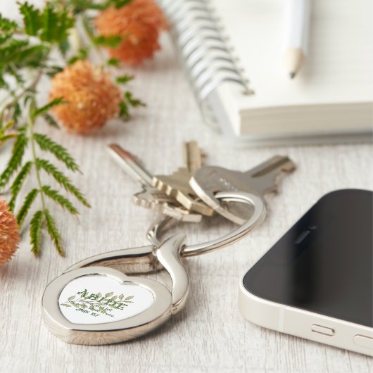Porte-clés Abide In Me Christian Heart Keychain (Côté )