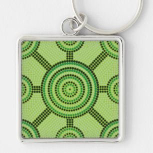 Porte-clés Aboriginal dot painting