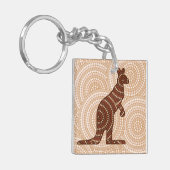 Porte-clés Aboriginal kangaroo dot painting (Devant gauche)