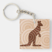 Porte-clés Aboriginal kangaroo dot painting (Devant)
