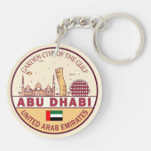 Porte-clés Abou Dhabi Émirats arabes unis Emblem Skyline (Dos)