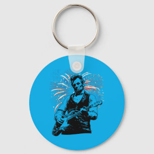 Porte-clés Abraham Lincoln Abe Lincoln jouant de la guitare R