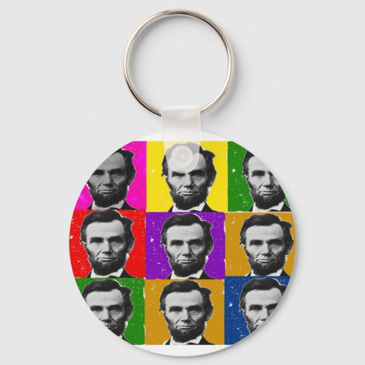 Porte-clés Abraham Lincoln Art Gifts---Unique 9 Photos (Recto)