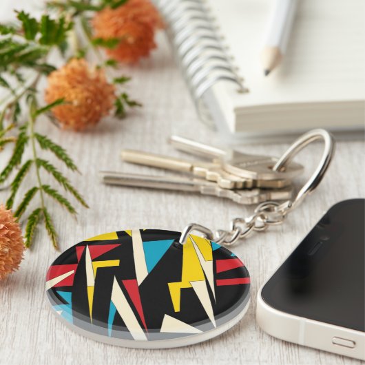 Porte-clés Abstract acrylic keychain (Devant Droit)