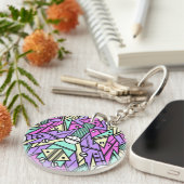 Porte-clés Abstract acrylic keychain (Devant Droit)