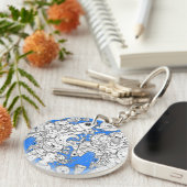 Porte-clés Abstract acrylic keychain (Devant Droit)