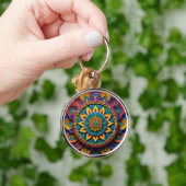 Porte-clés Abstract artwork round metal Keychain  (Main)