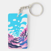 Porte-clés Abstract Dream Wave – Vibrant Surreal Flow (Dos)