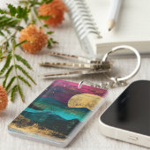 Porte-clés Abstract Fantasy Moonscape Two-sided Acrylic (Devant droit)