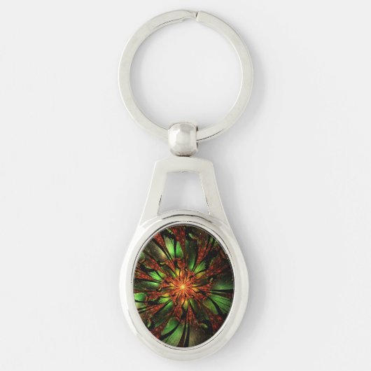 Porte-clés Abstract fractal flower design (Devant)