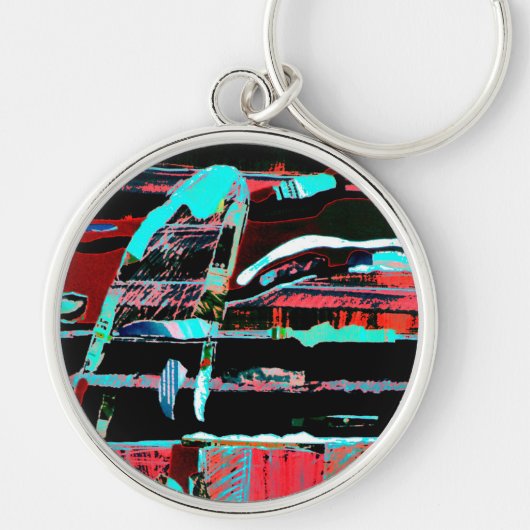 Porte-clés Abstract Freedom – Premium Round Large Keychain (Devant)
