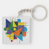 Porte-clés Abstract Geometric Art (Dos)