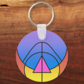 Porte-clés Abstract Geometric Circles Line Colorful Poster (Recto)