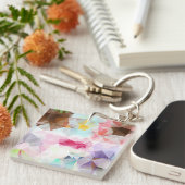 Porte-clés Abstract Geometric Low Poly Mosaic (Devant Droit)