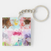 Porte-clés Abstract Geometric Low Poly Mosaic (Dos)