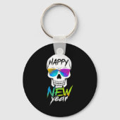 Porte-clés Abstract Happy New Skull Year  (Recto)