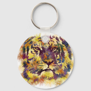 Porte-clés Abstract Lion Paintng
