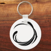 Porte-clés Abstract Swirl Circle Design – curved ring artwork (Recto)