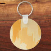 Porte-clés Abstract Yellow and Cream Paint Strokes (Verso)