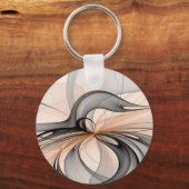 Porte-clés Abstrait Anthracite Grey Sienna Art moderne fracta (Verso)