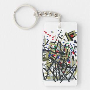 Porte-clés Abstrait dans les formes de bande et de lettres 1