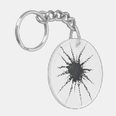 Porte-clés Abstrait dans les formes de bande et de lettres 3 (Devant gauche)