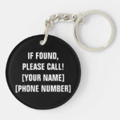 Porte-clés Abstrait dans les formes de bande et de lettres 3 (Dos)