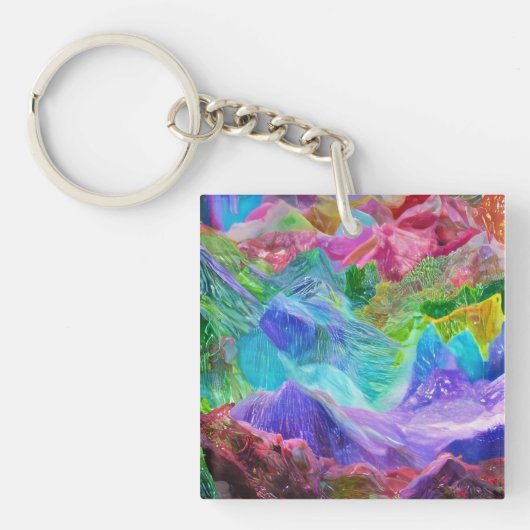 Porte-clés Abstrait de Crystal Mountain (Devant)