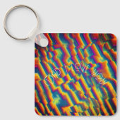 Porte-clés Abstrait - Déformations en verre coloré (Recto)