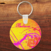 Porte-clés Abstrait "Hot rose", Croyez... porte - clé (Recto)