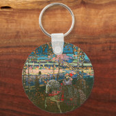 Porte-clés Abstrait Kandinsky équitation Couple coloré (Recto)