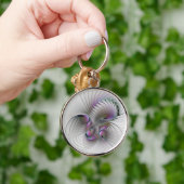 Porte-clés Abstrait moderne Shy Imaginaire Figure Fractal Art (Main)