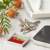 Porte-clés Abstrait rouge de l'Alaska (Côté)