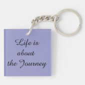 Porte-clés Abstrait rouge floral aquarelle peinture pavot rou (Dos)