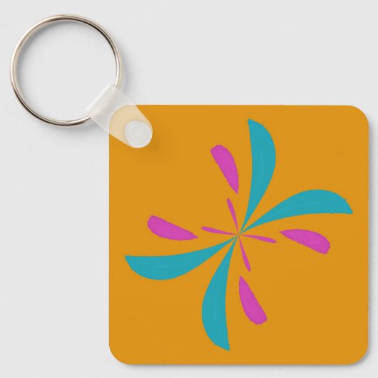 Porte-clés Abstrait simple Motif de vol papillon (Recto)